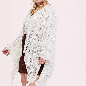 NWT-Torrid Ivory Open Knit Ruana